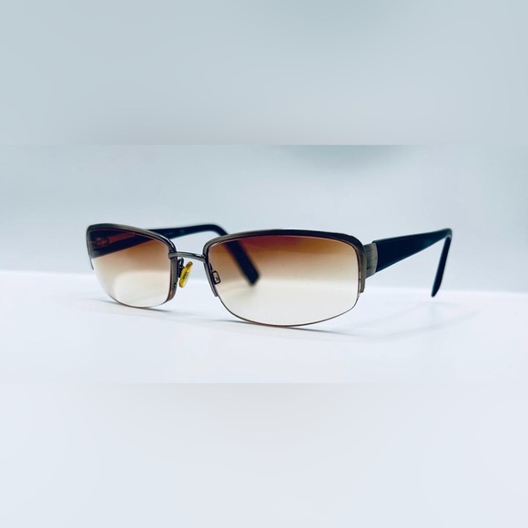 Black Gunmetal Oval Sunglasses Frames Only - Picture 2 of 8